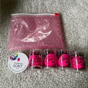 BeautyBlender Pink Makeup Sponge Set with Solid Cleanser